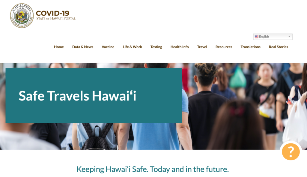 Hawaii Safe Travels Covid Program