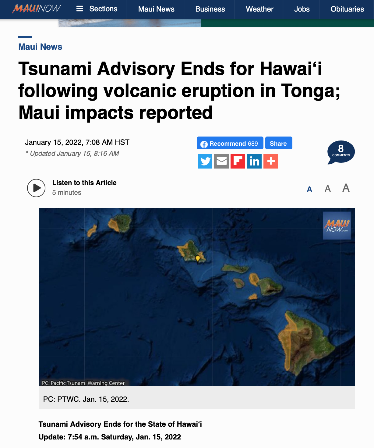 Maui tsunami siren
